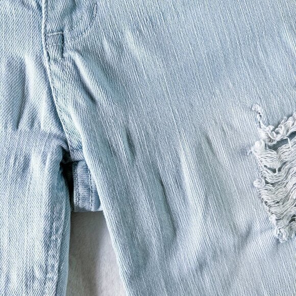 Women's Tilt Denim Shorts | Light Blue Wash | Distressed | Size 7 | Stretch - Picture 12 of 16